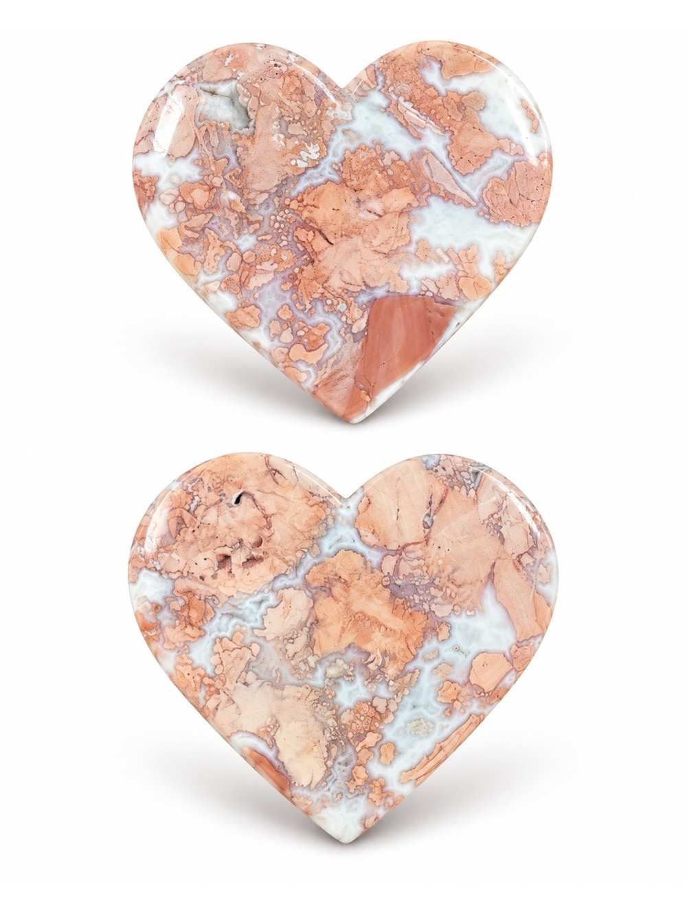 2.5” Cotton Candy Agate Heart
